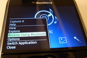 Xperia から BlackBerry Bold に音楽を転送してみたBlackBerryメニュー