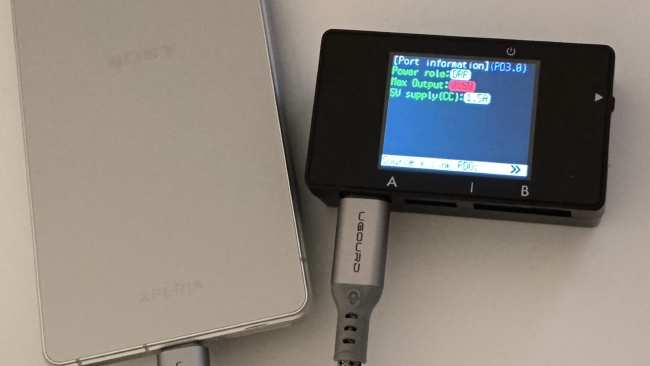 USBケーブルチェッカー3 を買ったので、ケーブルとかポートを調べてみた話(13)