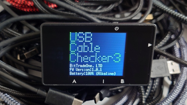 USBケーブルチェッカー3 を買ったので、ケーブルとかポートを調べてみた話(14)